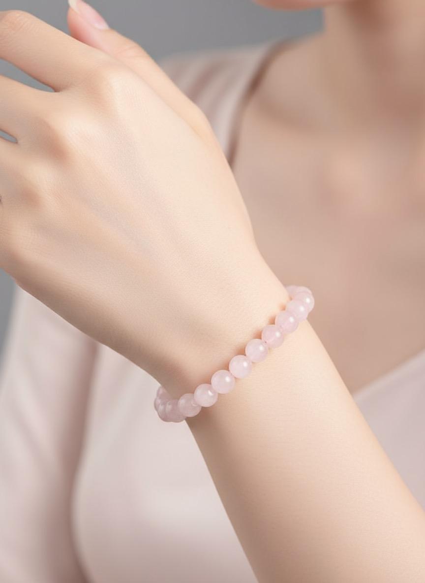Evaarah - Energised🌹 Rose Quartz Bracelet – Heart-Centered Harmony